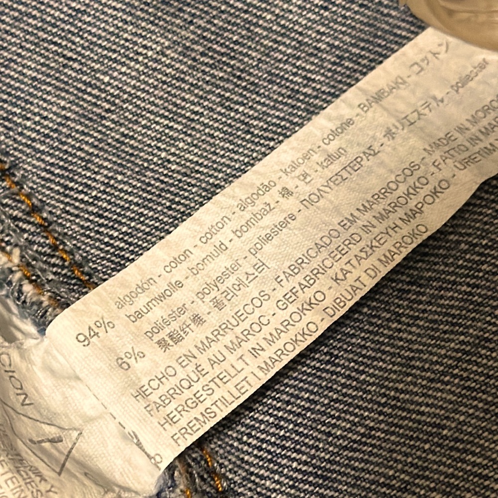 Zara denim shacket with faux pearl buttons - Picture 4 of 7